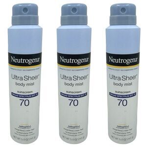 Neutrogena Ultra Sheer Body Mist SPF 70 Sunscreen - Set of 3 - 5.0 oz x 3